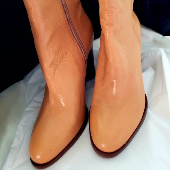 GIANNI BINI Tan Leather Ankle Boots - Picture 5 of 9